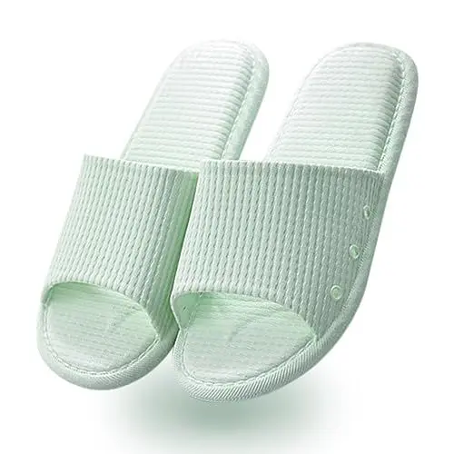Produktbild: AYYDMY Bequeme Badeschuhe, Rutschfeste Schnell Trocknende Hausschuhe für Damen Herren, Weiche Plattform-Kissen Sandalen für Wohnzimmer, Pool, Strand, SPA, Drinnen und Draußen (Grün,36/37EU)