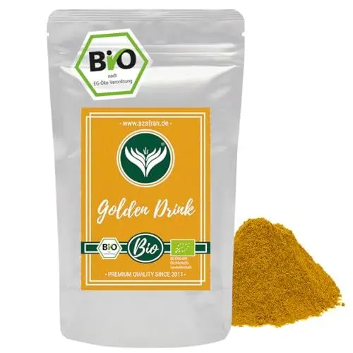 Produktbild: Azafran BIO Golden Drink | Kurkuma Latte Gewürzmischung zur Herstellung von Goldene Milch Getränken 250g