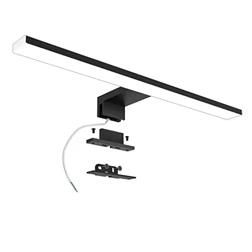 Produktbild: Azhien Led Spiegelleuchte 10W 820LM,40cm Badezimmer Wandleuchte Neutralweiß 4000K,3 In 1 230V Schrank Beleuchtungen Led,Schwarz