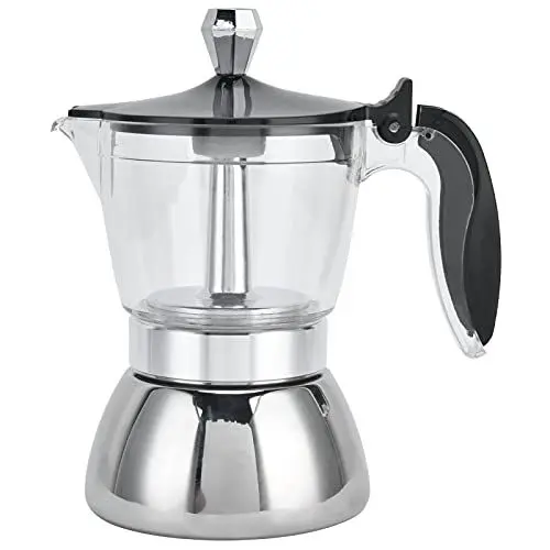 Produktbild: AZMUDE Moka-Kanne für 4 Tassen, italienische Kaffeemaschine aus Edelstahl für das Büro und Zuhause