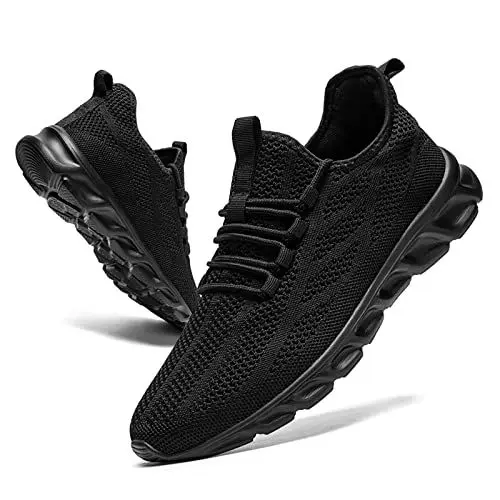 Produktbild: AZSDXS Herren Sneaker Sportschuhe Schwarz 43 EU