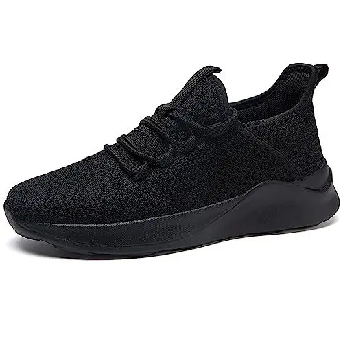 Produktbild: AZSDXS Laufschuhe Herren Atmungsaktive Sportschuhe Sneaker Turnschuhe Running Schuhe Straßenlaufschuhe Tennisschuhe Leichte Joggingschuhe Freizeit Trainingsschuhe fitnessstudio Schwarz 42