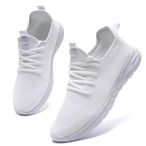 Produktbild: AZSDXS Leicht Turnschuhe Sportschuhe Damen Sneaker Atmungsaktive Hallenschuhe Sommer Schuhe Laufschuhe Outdoor für Fitness Tennis Jogging Bequem Straßenlaufschuhe Weiße 40