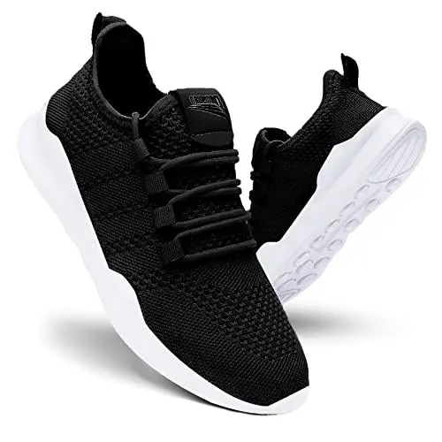 Produktbild: AZSDXS Sportschuhe Herren Leicht Laufschuhe Herren Atmungsaktiv Sneaker Herren Turnschuhe Schwarz Weiß 41
