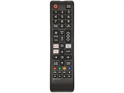 Produktbild: azurano BN59-01315B - Universal - Fernbedienung für 2018-2022 Samsung UE Quantum Crystal QLED UHD 4K Smart TV Serien - TU RU Q AU BU LS T UN QN - Direkttasten für Netflix, Prime Video & Rakuten