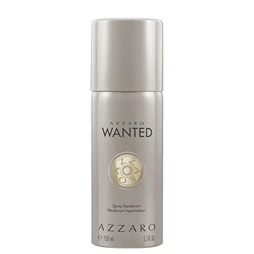 Produktbild: Azzaro Wanted Deodorant Herren| Deo Männer| Herren Deo| Deodorant Spray| Azzaro Deo| Azzaro Deo Spray Herren| 24h Frischegefühl| ohne Aluminium| Holzig-Würziger Duft| 150ml