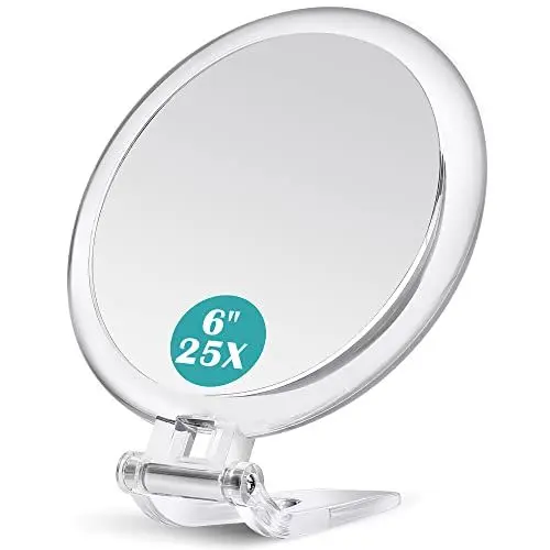Produktbild: B Beauty Planet Doppelseitiger 25-fach/1-fache Vergrößerung, Faltbarer Make-up-Spiegel für Handheld, Tisch und Reisen