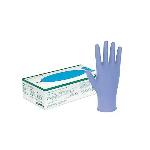 Produktbild: B. Braun Vasco Nitril light Einmalhandschuhe, Untersuchungshandschuhe, Größe M, 100 Stück