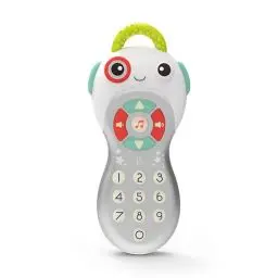 Produktbild: B. toys Lernspielzeug Fernbedienung mit Licht, Musik und Beißring – Sensorik Spielzeug Baby mit Zahlen Lernen auf Englisch ab 6 Monate