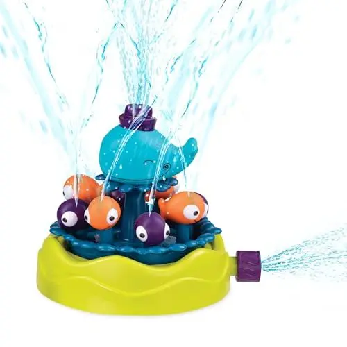 Produktbild: B. toys Wasserspielzeug Garten für Gartenschlauch– Sprinkler Wasserspiel für Draußen, Wasserspielzeug Wal – Outdoor Spielzeug für Kinder ab 2 Jahren