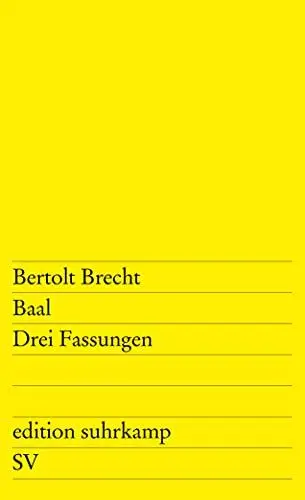 Produktbild: Baal: Drei Fassungen (edition suhrkamp)