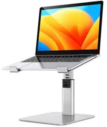 Produktbild: Babacom Laptop Ständer, 8 Höhenverstellbar Aluminium Kühlpads Laptop Stand, Ergonomischer Belüfteter Laptopständer Kompatibel mit MacBook, Air, Pro, Alle 10