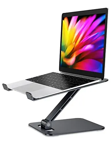 Produktbild: Babacom Laptop Ständer Höhenverstellbar, Faltbarer Stand aus Aluminiumlegierung Ergonomischer, Belüfteter Laptopständer Kompatibel mit MacBook Air, Pro, Allen Laptops 10-16