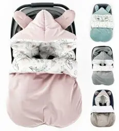 Produktbild: BABYFUßSACK für Babyschale Frühling Herbst Übergang warm mit Füllung, Einschlagdecke Fußsack Schlafsack Baby Kinderwagen Bett Wiege GANZJÄHRIG