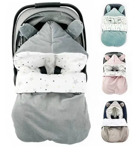 Produktbild: BABEES Winterfußsack Babyschale Winter Babyfußsack warm, Einschlagdecke Baby Fußsack Schlafsack Kinderwagen Bett Wiege GANZJÄHRIG