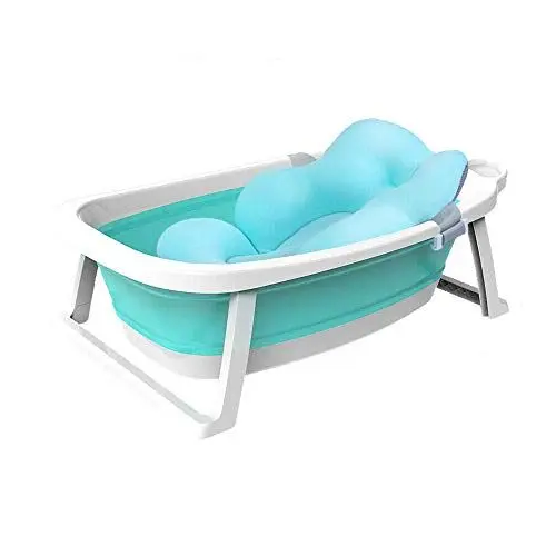 Produktbild: Babify Lagoon faltbare Badewanne für Babys mit Kissen Kompakt zusammenklappbar – Kissen im Lieferumfang enthalten