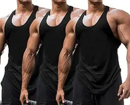 Produktbild: Babioboa Herren Stringer Bodybuilding Workout Gym Tank Tops Y Rücken Muskel Fitness Tanks Ärmelloser Stringer T-Shirt Schwarz*3 M