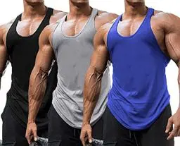 Produktbild: Babioboa Männer Workout Tank Top 3er Pack Gym Bodybuilding Ärmellose Muskel T-Shirts Sports Fitness Gym Jogging Trägershirt BGRBL XL