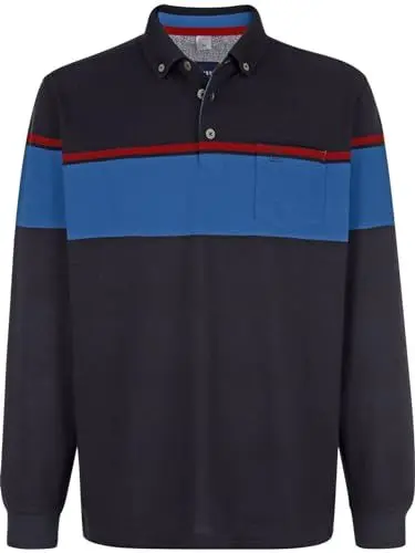 Produktbild: BABISTA Herren Langarm-Poloshirt Serenzio dunkelblau L - 52