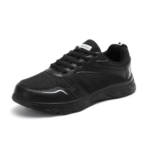 Produktbild: Babiup Lässige Laufschuhe für Damen, Wanderschuhe, Netz-Sneaker, Damenschuhe, Straße, Laufen, Sport, Tennis, Volleyballschuh, Schwarz Weiß, 40.5 EU