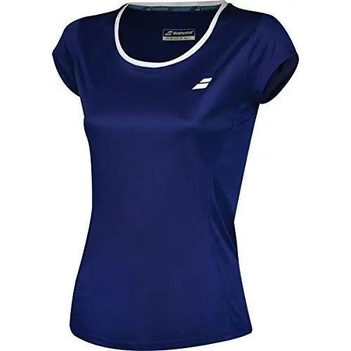 Produktbild: Babolat Damen, Core Flag Club T-Shirt Dunkelblau, Weiß, L Oberbekleidung, L