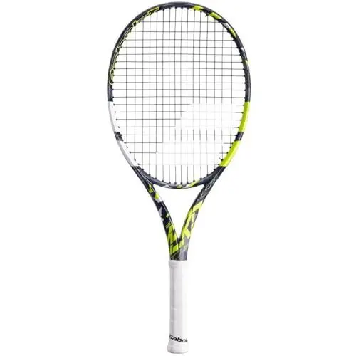 Produktbild: Babolat, Tennisschläger Modell Pure Aero Junior 26 Gen8, Größe 660 mm, Farbe Grau Gelb Weiß, Griffgröße 00, Entwickelt für Wettkampfspieler, Optimiert für Power und Spin