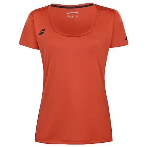 Produktbild: Babolat, T-Shirt Modell Play Cap, für Mädchen, 10-12 Jahre, Rot, Elastisches Material, V-Ausschnitt, Kurze Ärmel, Ideal für Training und Wettkampf, Geeignet für Einzelspieler und Teams