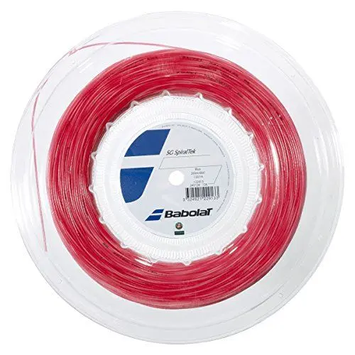 Produktbild: Babolat SG Spiraltek 200 m Saite Für Tennisschläger, Unisex Erwachsene, Unisex – Erwachsene, SG SPIRALTEK 200M, rot