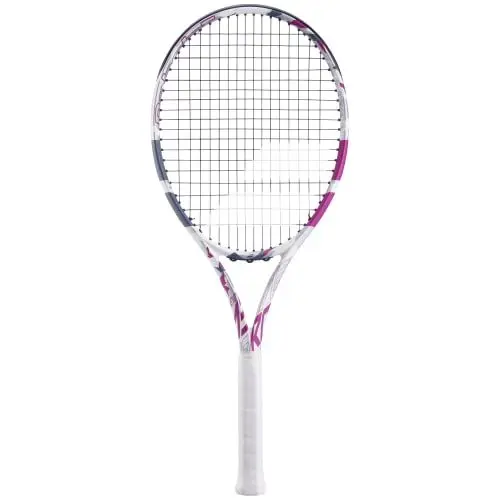 Produktbild: Babolat - Tennisschläger für Erwachsene Evo Aero Lite P - Leichter Schläger für Damen oder Herren - Besaitet mit Spin Alpha- Rahmen für Leichtigkeit und Power beim Spielen - Größe 0 - Farbe: Weiß/Pink