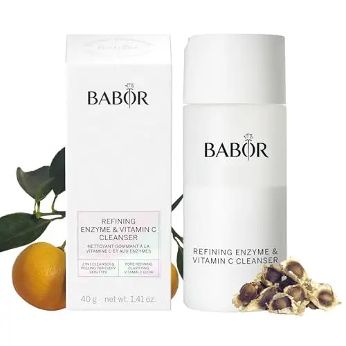 Produktbild: BABOR CLEANSING Enzyme Cleanser für Mischhaut, ölige Haut und für unreine Haut, Enzymatisches Reinigungs- und Peelingpulver, Mit Vitamin C, 1 x 40 g