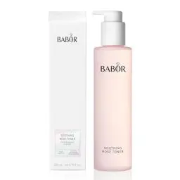 Produktbild: BABOR Cleansing Soothing Rose Toner für jede Haut, Gesichtswasser zur täglichen Gesichtsreinigung, Mit Rosenduft, Ohne Alkohol, Vegane Formel, Rose Toning Essence, 1 x 200 ml
