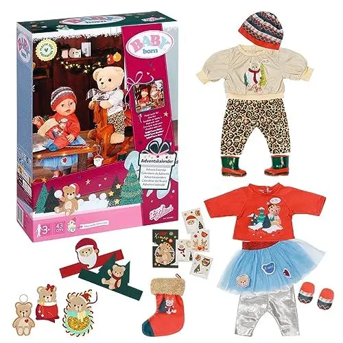 Produktbild: BABY born Adventskalender mit 24 Überraschungen, enthält Kleidung und Accessoires für 43 cm Puppen, 834466 Zapf Creation