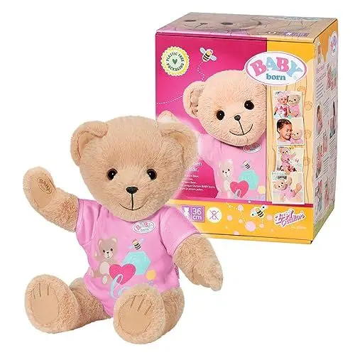 Produktbild: BABY born Bär, Teddy Kuscheltier mit pinkem Strampler und beweglichen Armen und Beinen, 835586 Zapf Creation