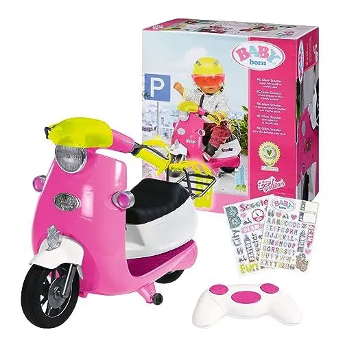 Produktbild: BABY born City RC Glam-Scooter, ferngesteuerter Roller für Puppen mit Lichtfunktion, 830192 Zapf Creation, Rosa
