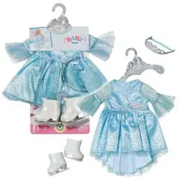Produktbild: BABY born Eisprinzessin 43cm, Eisprinzessinen-Kleid mit Schlittschuhen und Tiara für 43 cm Puppen, 836095 Zapf Creation