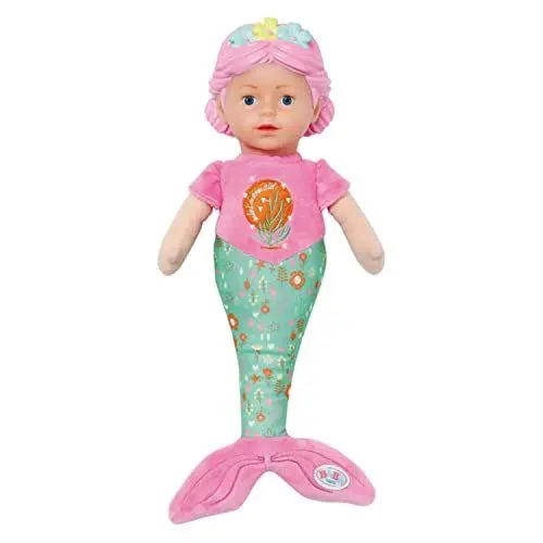 Produktbild: BABY born Meerjungfrau for babies, waschbare Stoffpuppe, Meerjungfrauen-Puppe mit weichem Vinylkopf, 33cm groß, 832288 Zapf Creation