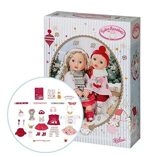 Produktbild: Baby Annabell Adventskalender mit 24 Überraschungen, enthält Kleidung und Accessoires für 43 cm Puppen, 706770 Zapf Creation