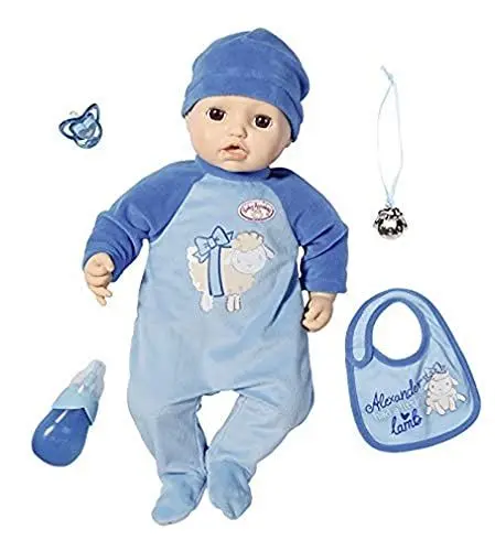 Produktbild: Baby Annabell Alexander 43cm, weiche Puppe mit 8 Funktionen, verschiedenen Sounds und Bewegungen, 43 cm große Puppe, 706305 Zapf Creation