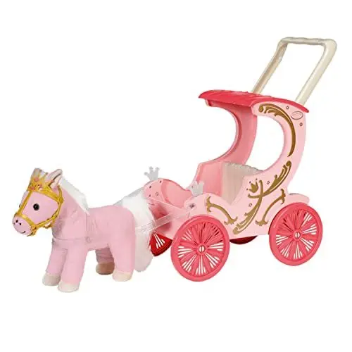 Produktbild: Baby Annabell Little Sweet Kutsche und Pony, 2-in-1 Puppenwagen und Kutsche mit Plüschpony, Lichteffekten und abnehmbarem Schiebegriff, 707210 Zapf Creation
