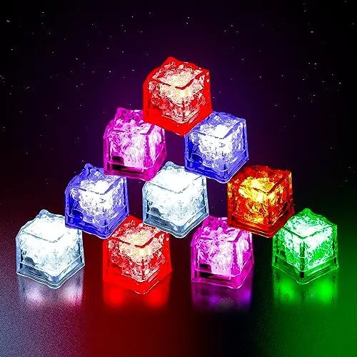 Produktbild: Baby Badespielzeug, 12Pcs LED Eiswürfel Badewannenspielzeug, Flüssigkeitssensor leuchtende Wasserspielzeug für 1 2 3 4 5 6 7 Jahre alt, Badewanne Spielzeug Dusche Spielzeug, Geschenk für Kinder