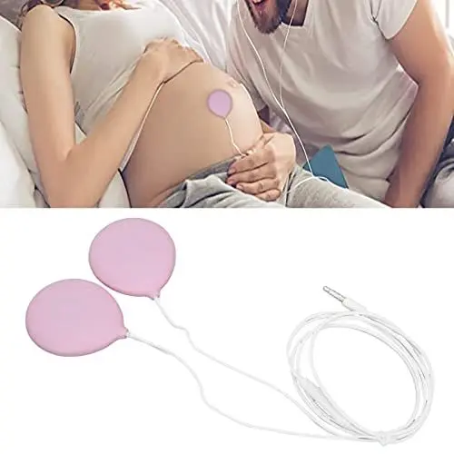 Produktbild: Baby Bauch Kopfhörer, Professionelle Clear Sound Baby Bump Kopfhörer Bauch Lautsprecher Tragbare Musik Spielen Prenatal Bellyphones Schwangerschaft für Schwangere Frau Mom