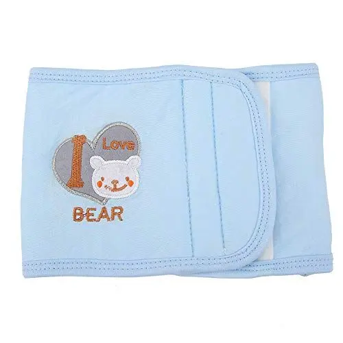Produktbild: Baby Bauchdecke, Baby Bauchnabel Abdeckung Baby Schürze Neugeborenen Gürtel Baby Bauchwickel Warmhalten Hilft den Bauch Ihres Babys zu schützen für Baby für Säuglinge für Neugeborene(Hellblau)