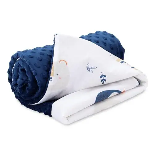 Produktbild: Babydecke Kuscheldecke Baby Decke Sommerdecke mit Plüschstoff 75x100 cm - Kinderdecke Kinderwagen Blanket Babydecken Kinderwagendecke und Erstausstattung für Neugeborene und Kinder Oeko-Tex