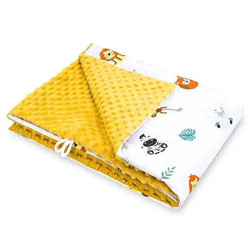 Produktbild: Babydecke Kuscheldecke Baby Decke Sommerdecke mit Plüschstoff 75x100 cm - Kinderdecke Kinderwagen Blanket Babydecken Kinderwagendecke und Erstausstattung für Neugeborene und Kinder