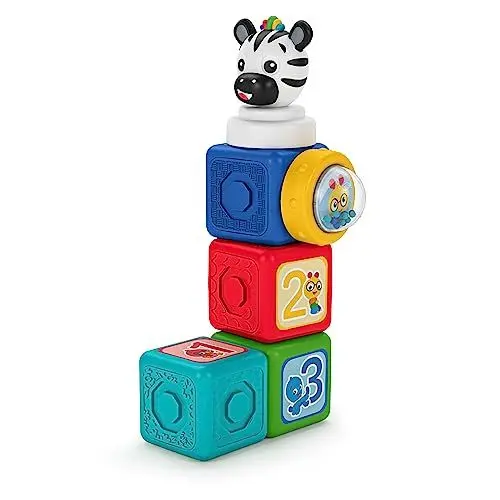 Produktbild: Baby Einstein Connectables magnetische Aktivitätsblöcke Add & Stack Montessori Baukasten, Alter ab 6 Monaten (6 Stücke), Mehrfarbig, 16657