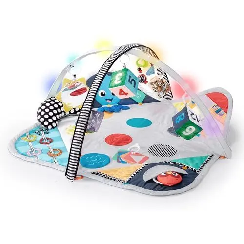 Produktbild: Baby Einstein 11746 Spieldecke Sensory Play Space mit Lichtern, Melodien, Spielbogen, 4 Spielecken, 18 Spielzeugen und Stützkissen, Mehrfarbig, 1 Stück (1er Pack)