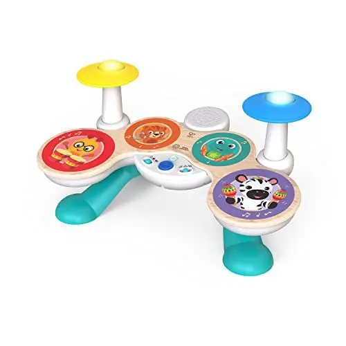 Produktbild: Baby Einstein, Together in Tune, Connected Magic Touch, Holz Schlagzeug, Musikinstrumente, 4 Spielmodi und 10 Melodien, Lautstärkeregler, Holzspielzeug für Kinder, ab 12 monat