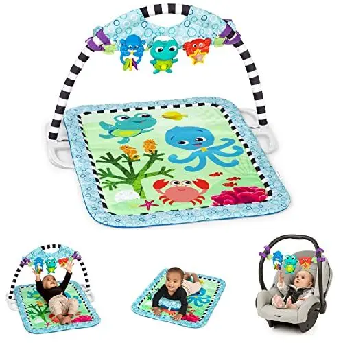 Produktbild: Baby Einstein - Neptune's Discovery Reef, 3-in-1, Spielgerät & Spielzeugleiste zum Mitnehmen, 65+ Melodien und Lieder, 4 Spielmodi, Neugeborene