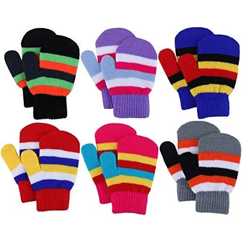 Produktbild: Baby Fäustlinge Winter Handschuhe Kleinkind Gestrickte Skihandschuhe für Kinder Mädchen Jungen 1 2 3 4 Jahre alt 6 Paare