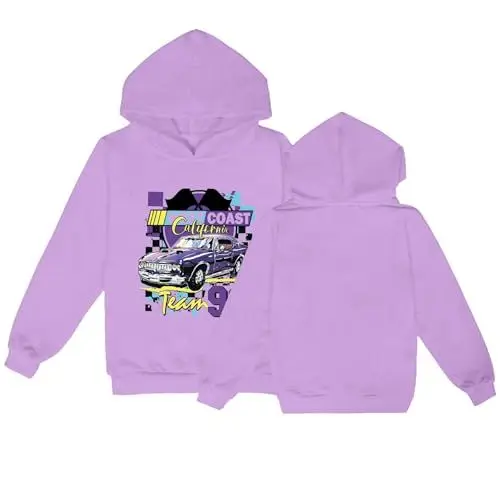 Produktbild: Baby Girls Boys Hoodies Car Pattern Sport Sweatshirt Toddler Pullover Outfits Unisex Kids Hooded Tops Basic Fall Clothes A-131